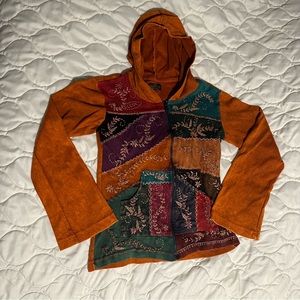 Eclectic Hippie Zip Up Jacket